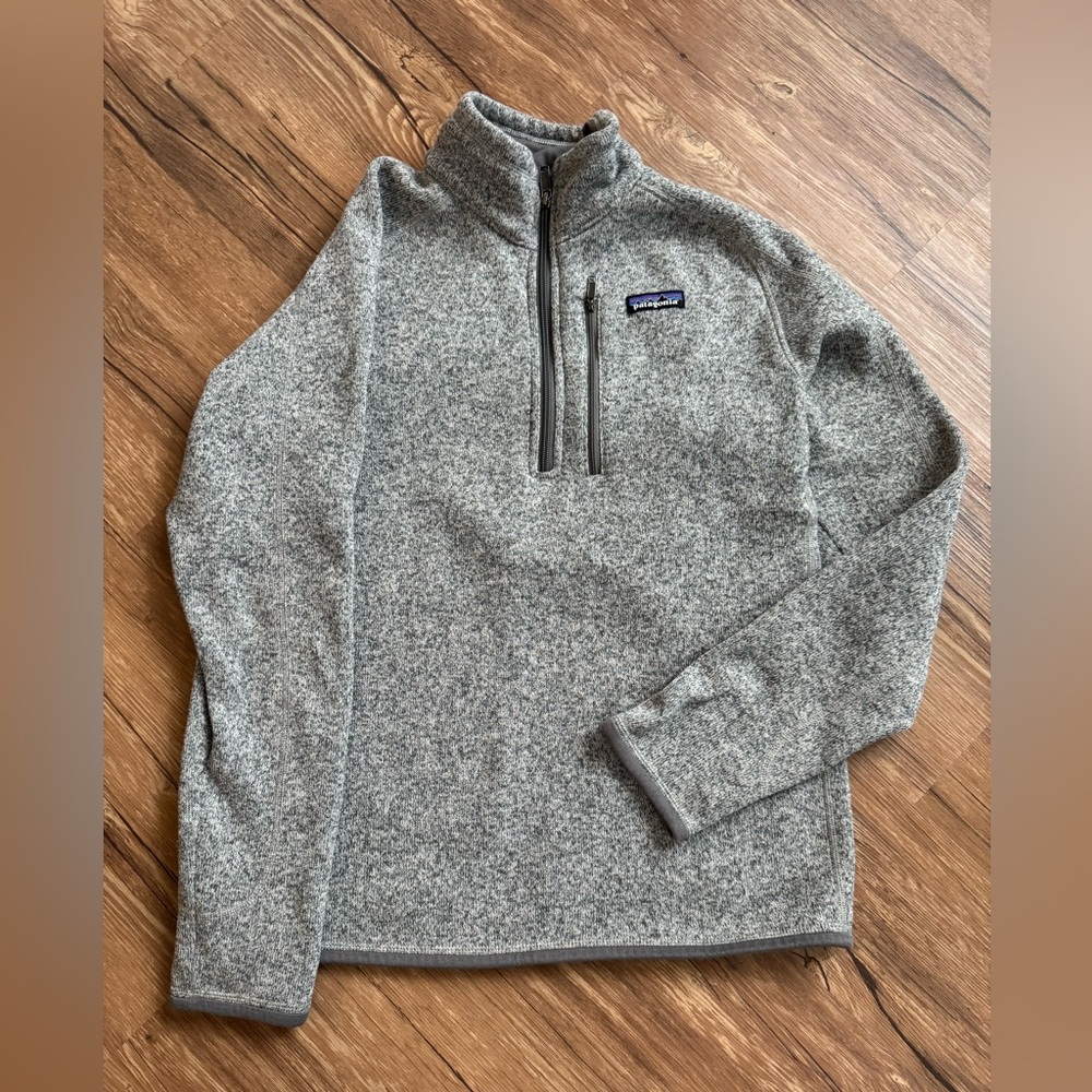 Patagonia Men's Zip-Up Sweater in Heather Gray